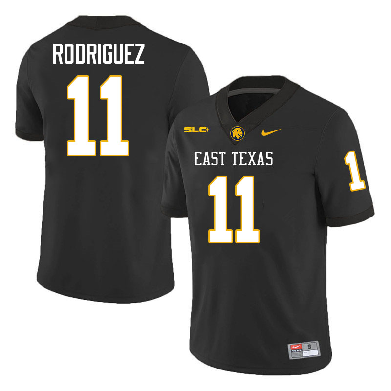 East Texas A&M Lions #11 Eric Rodriguez College Football Jerseys,Uniforms-Black